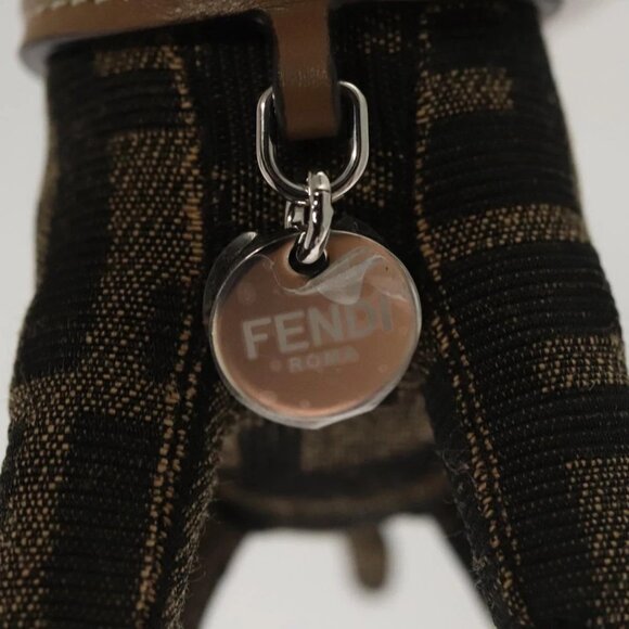 FENDI Zucca Canvas Charm Black Brown Auth ac3769 - Picture 11 of 16